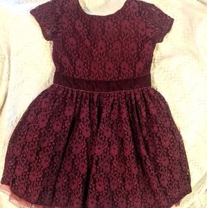 Carter's Burgundy Lace Dress Girls Size 5